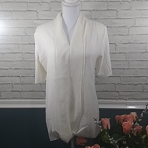 NEW H by Halston  Blouse W/ Shawl Collar - Picture 6 of 12